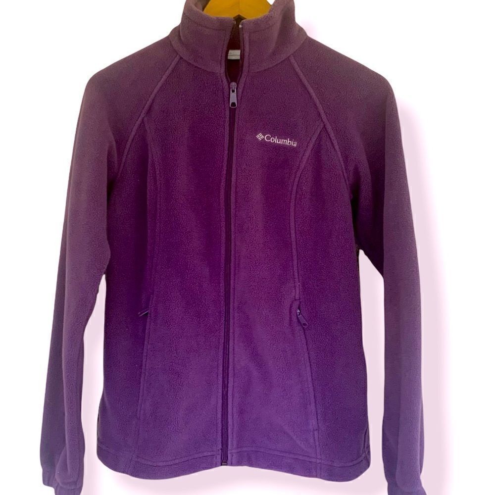 Columbia purple full zip fleece Small